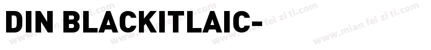 DIN BLACKITLAIC字体转换